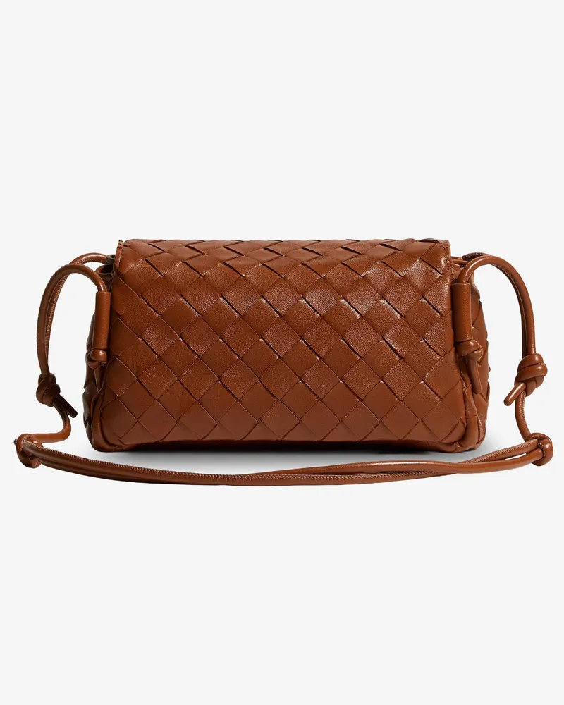 Bottega Veneta Notturno clutch bag with leather shoulder strap -  - gender_Woman Brown