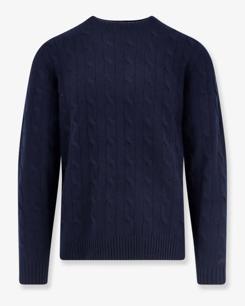 MC2 Saint Barth Regent Braid Wool sweater -  - gender_Man Blue