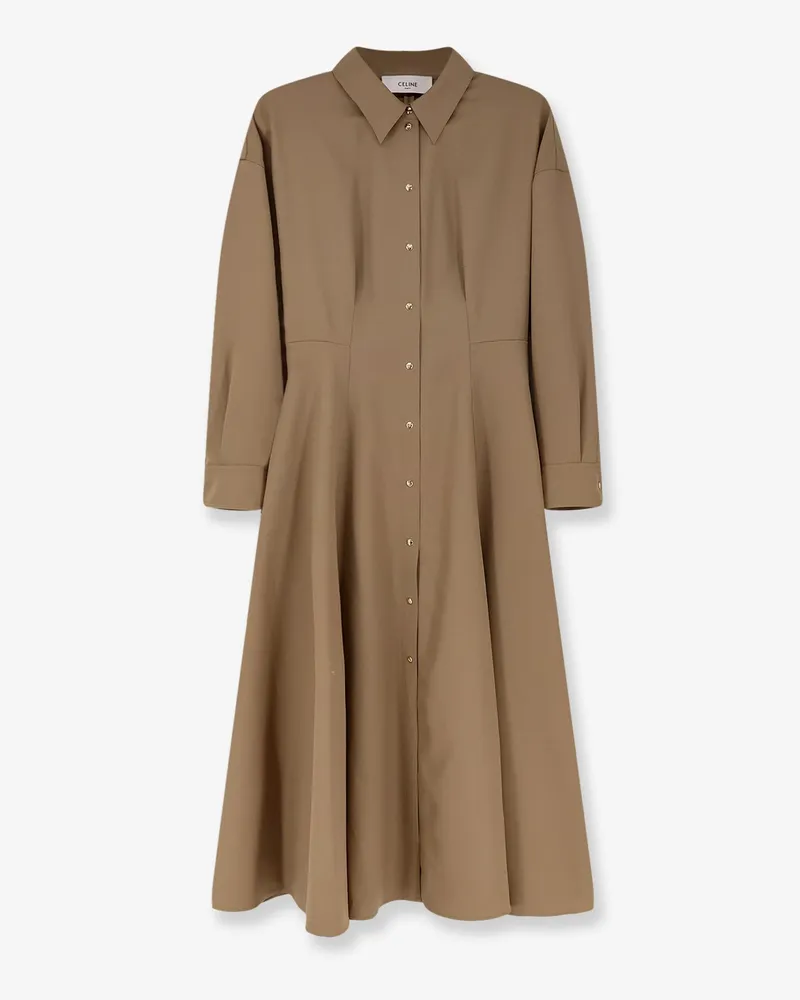 Celine Wool shirt dress -  - gender_Woman Beige