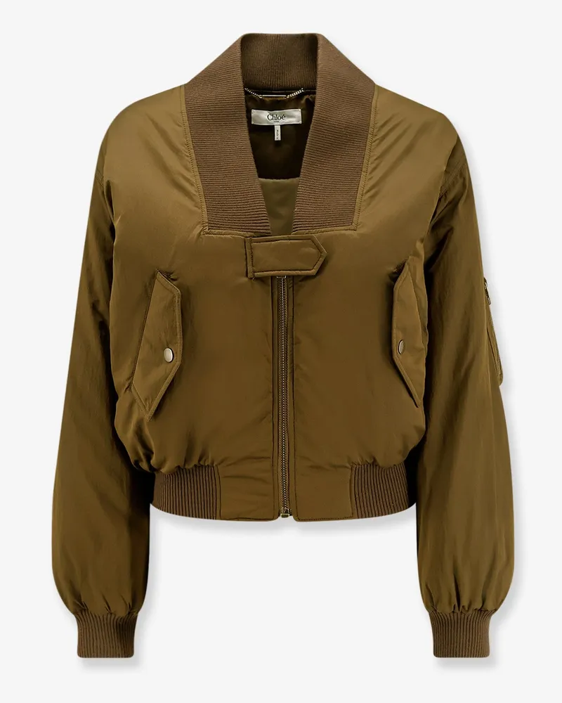 Chloé Nylon bomber jacket -  - gender_Woman Brown