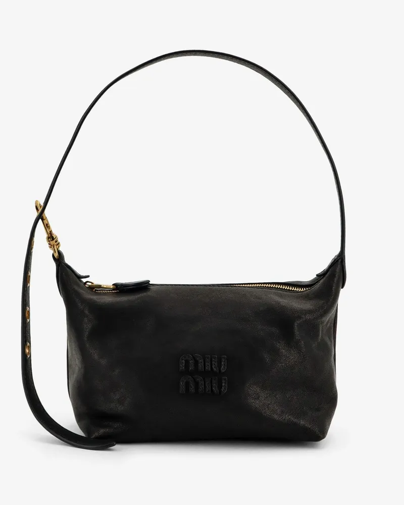 Miu Miu Nappa Aviator leather shoulder bag -  - gender_Woman Black