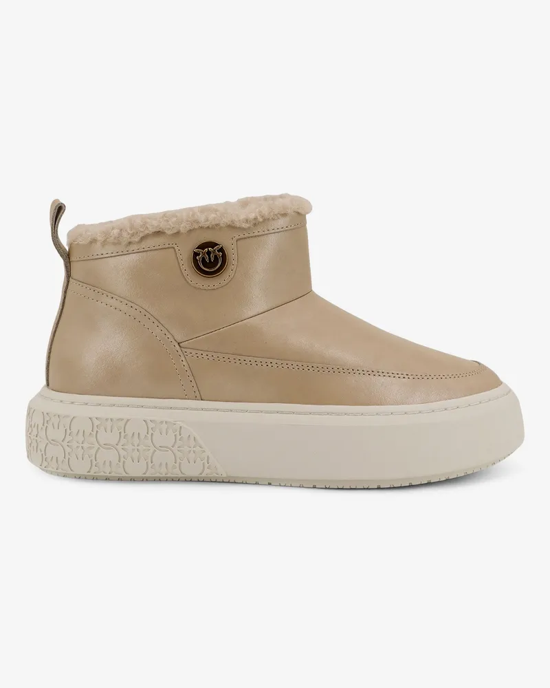 Pinko Yoko 22 leather ankle boots -  - gender_Woman Beige
