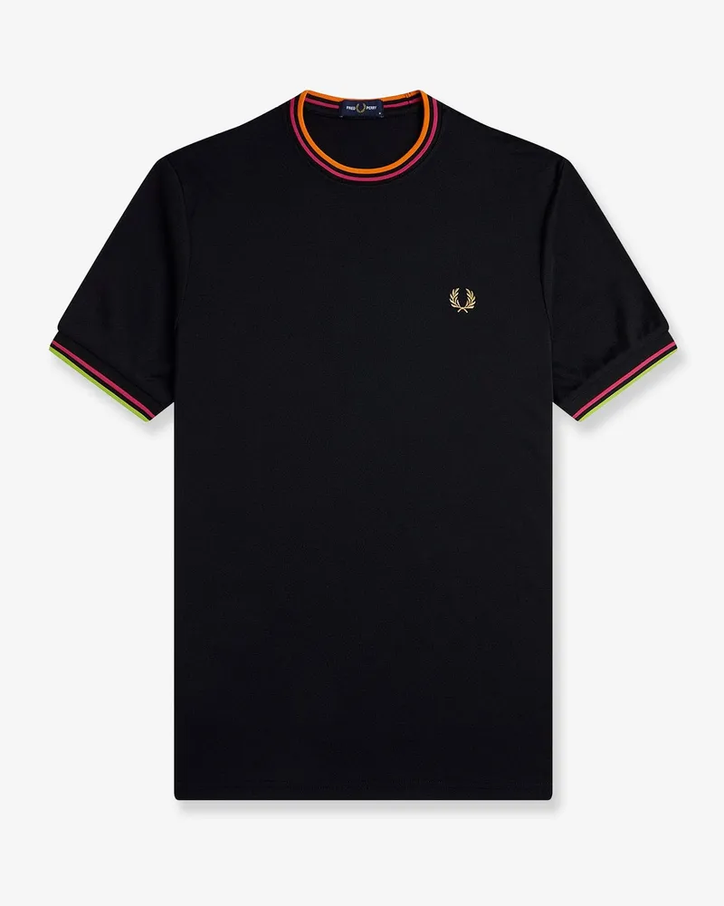 Fred Perry On Court Twin Tipped recycled polyester T-shirt -  - gender_Man Black