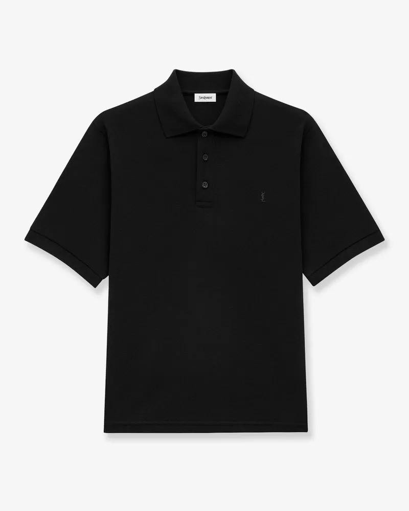 Saint Laurent Classic wool polo shirt -  - gender_Man Black