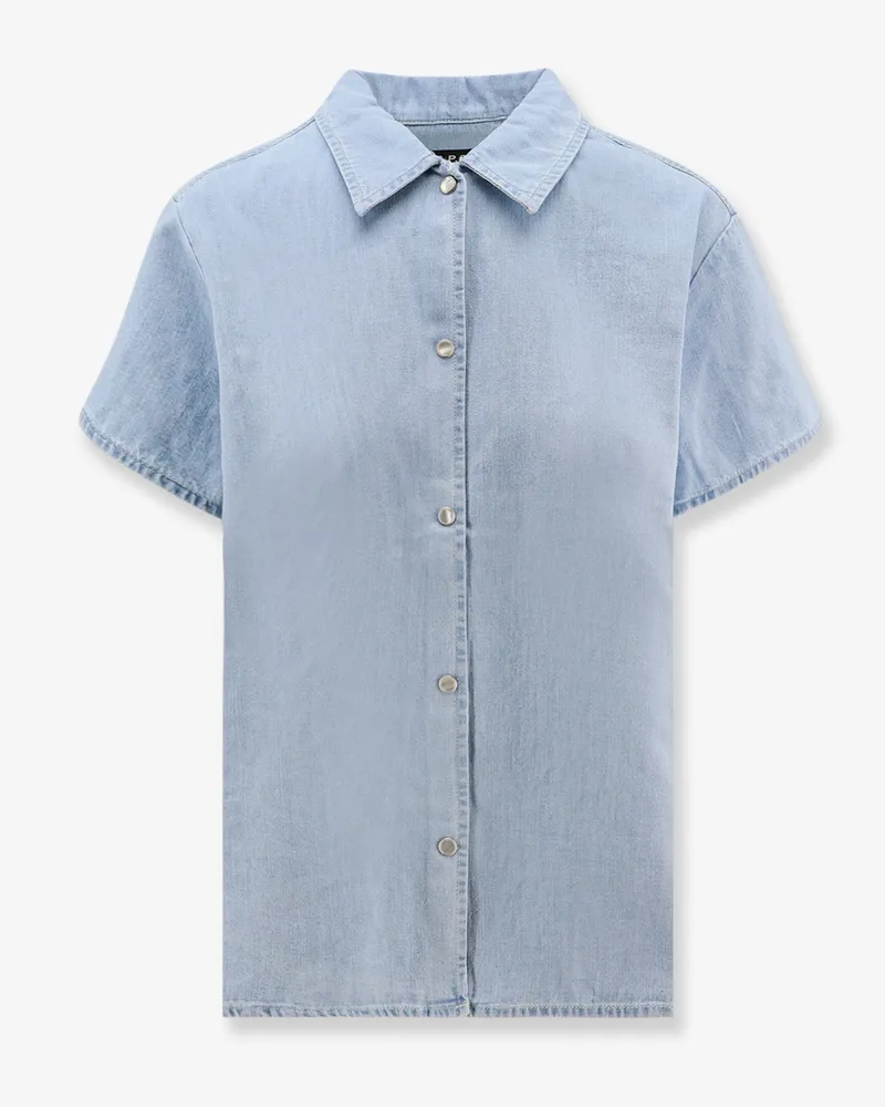 A.P.C. Marina natural cotton shirt -  - gender_Woman Blue