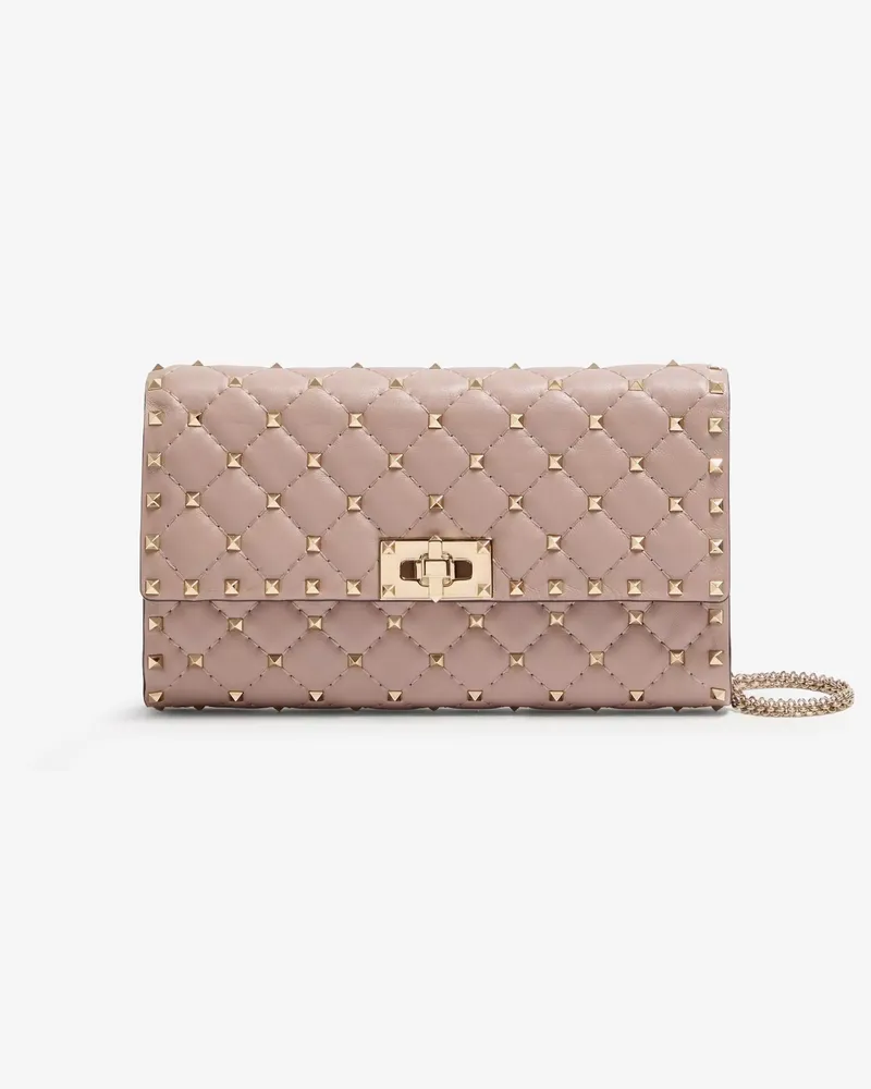 Valentino Garavani Rockstud Spike leather crossbody with iconic all-over studs -  - gender_Woman Beige
