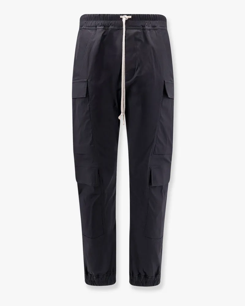 Rick Owens Mastodon megacargo organic cotton trouser -  - gender_Man Black