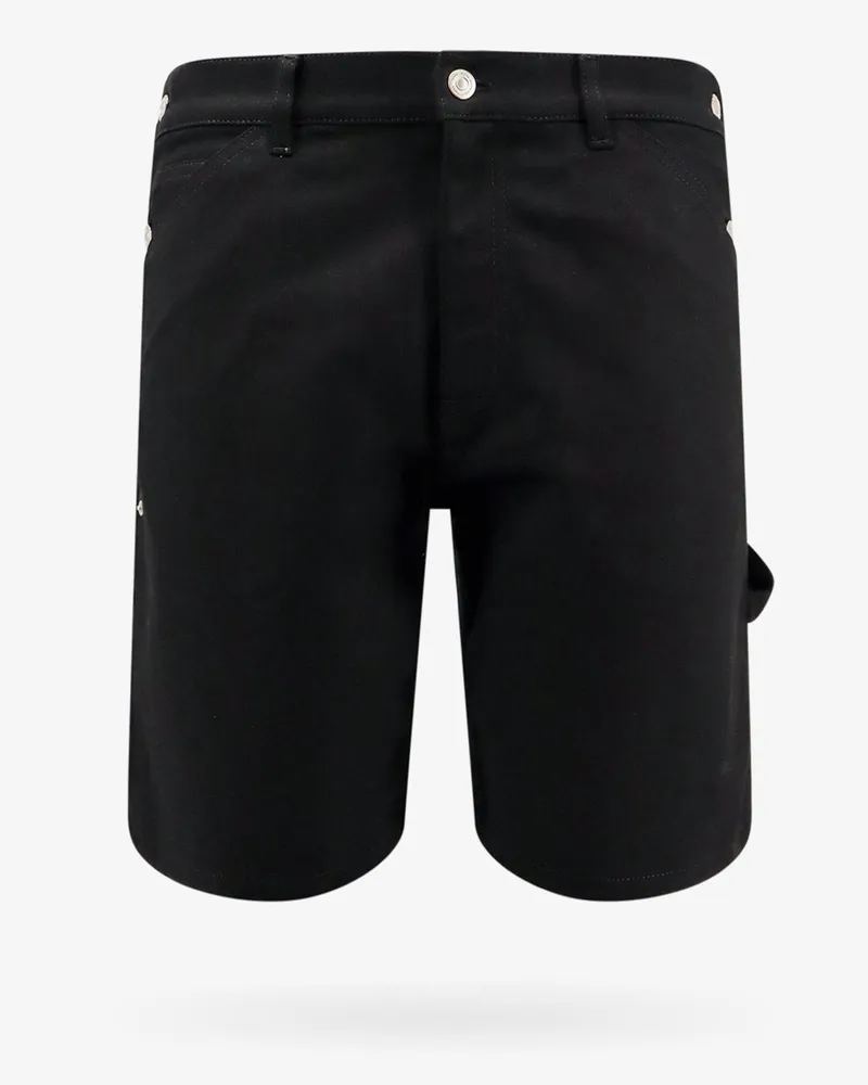 Courrèges Stretch cotton bermuda shorts with embroidered logo -  - gender_Man Black
