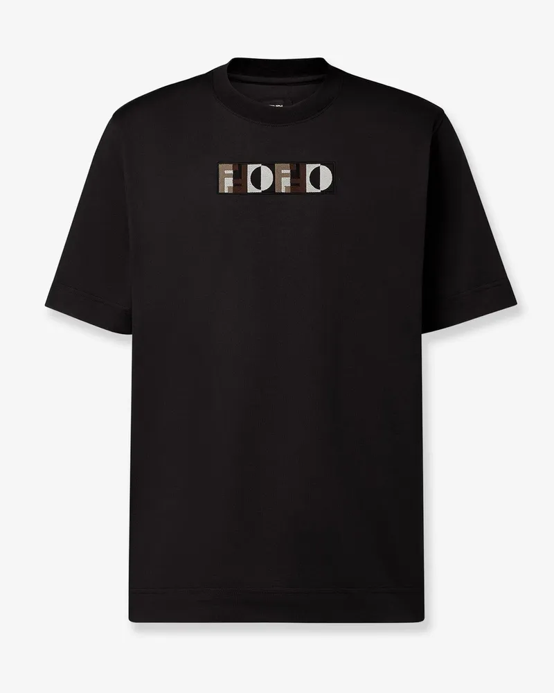 Fendi Optical cotton t-shirt - FENDI - gender_Man Black