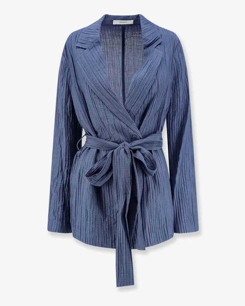 Joseph Crinkle fabric blazer with belt -  - gender_Woman Blue
