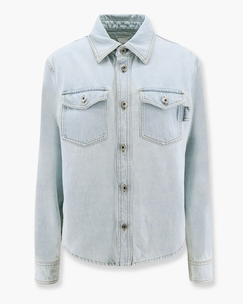 Bottega Veneta Denim shirt with extra bleach wash -  - gender_Woman Blue