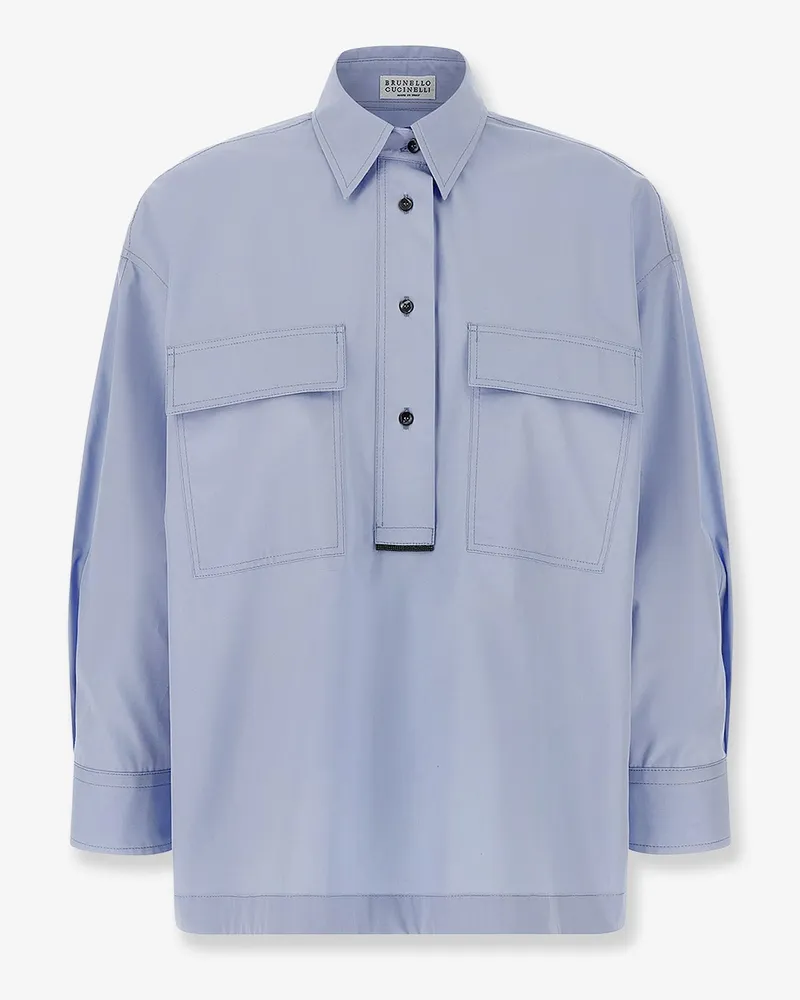 Brunello Cucinelli Cotton shirt -  - gender_Woman Blue