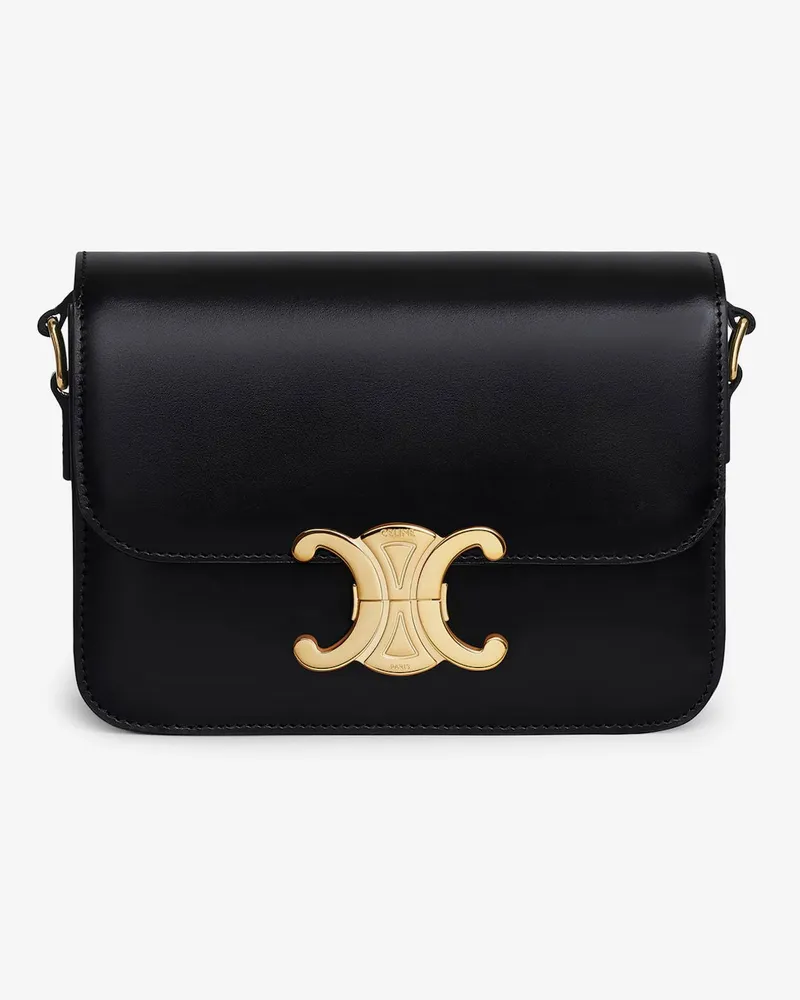 Celine Teen Triomphe leather shoulder bag -  - gender_Woman Black