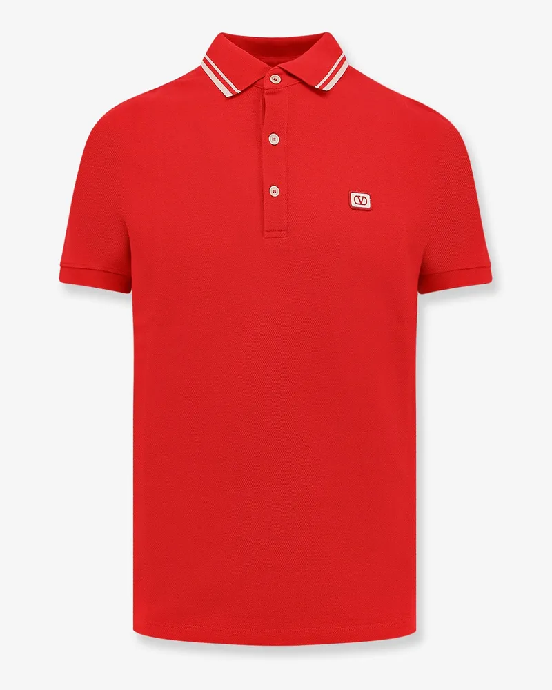 Valentino Garavani Cotton polo shirt with Vlogo -  - gender_Man Red