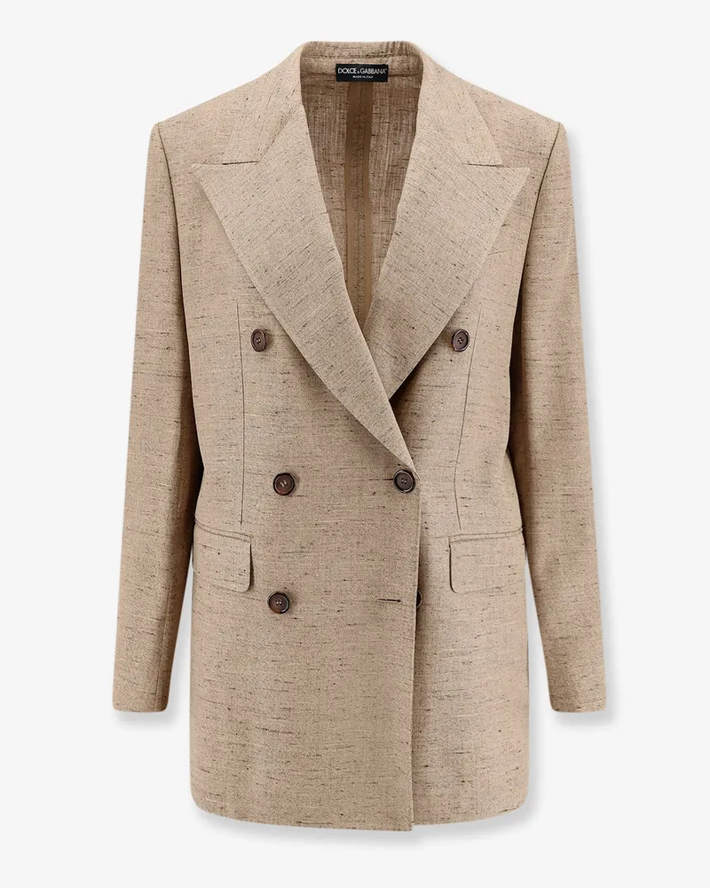 Dolce & Gabbana Viscose and linen blazer -  - gender_Woman Beige