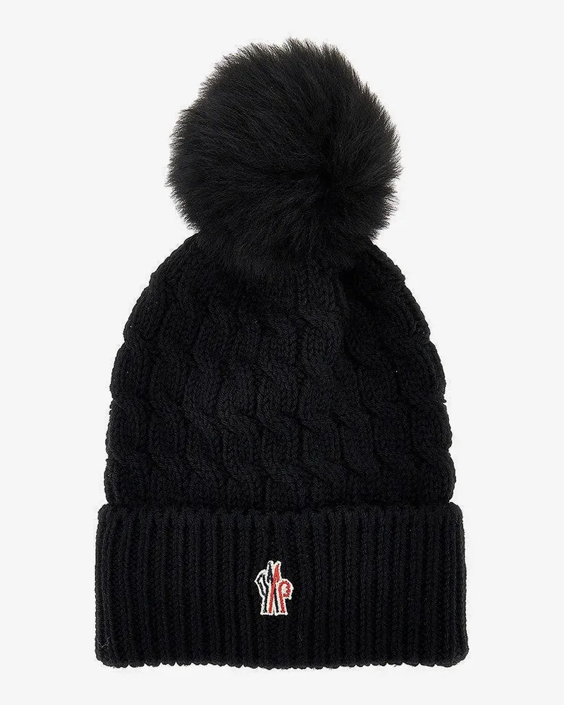 Moncler Wool hat with pom-pom -  - gender_Woman Black