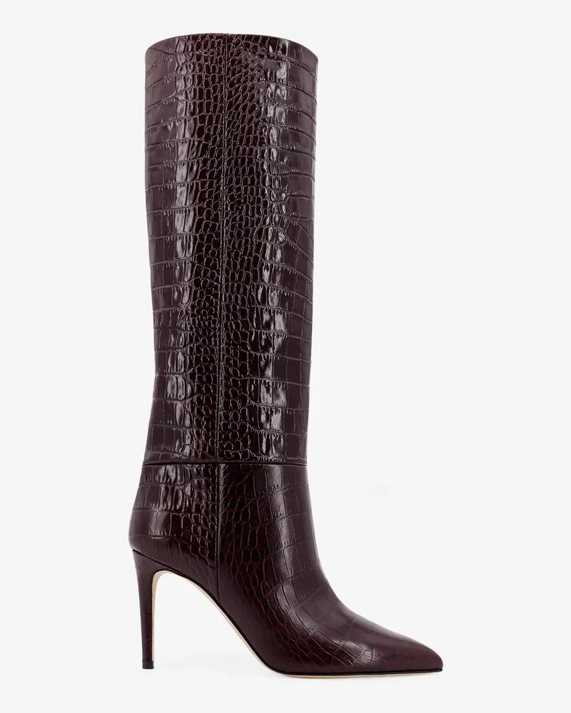 Paris Texas Stiletto Embossed Croco leather boots -  - gender_Woman Red