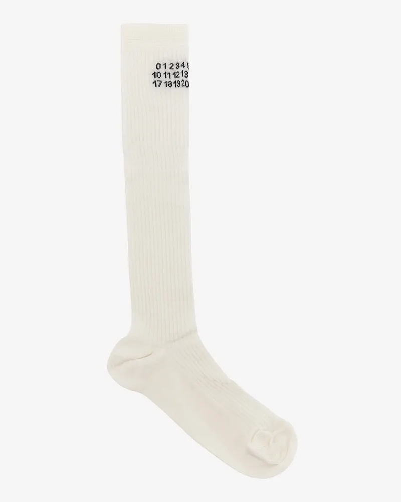 Maison Margiela Cotton blend socks -  - gender_Unisex White