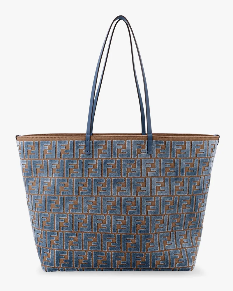 Fendi Roll large ff jacquard velvet shopping bag -  - gender_Woman Brown