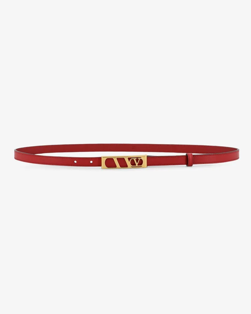 Valentino Garavani VLogo Signature leather belt -  - gender_Woman Red