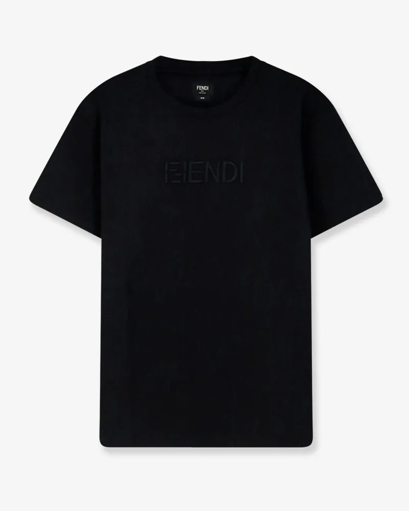Fendi Slim Fit cotton t-shirt -  - gender_Man Black