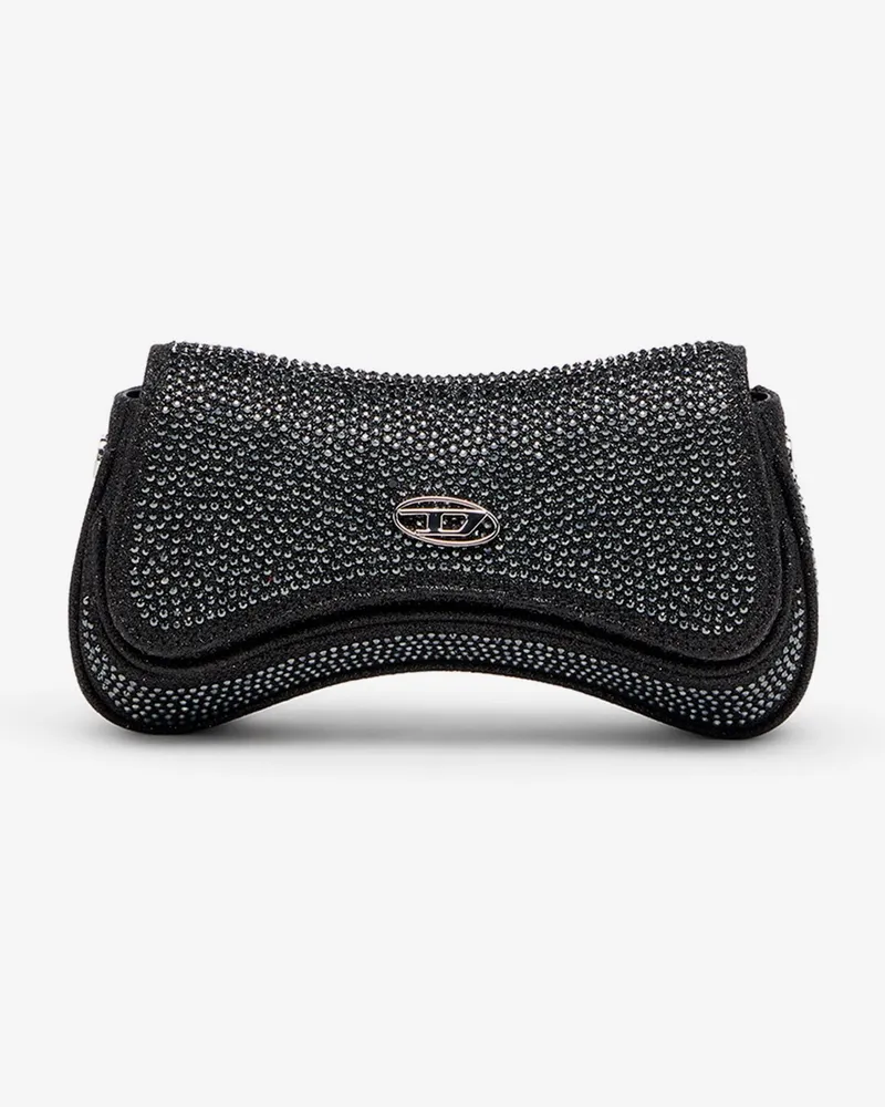Diesel Play Crossbody XS shoulder bag with all-over rhinestones -  - gender_Woman Black