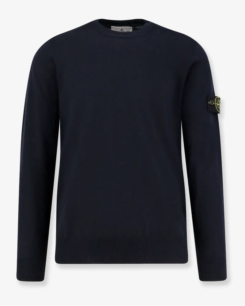 Stone Island Certified virgin wool sweater -  - gender_Man Blue