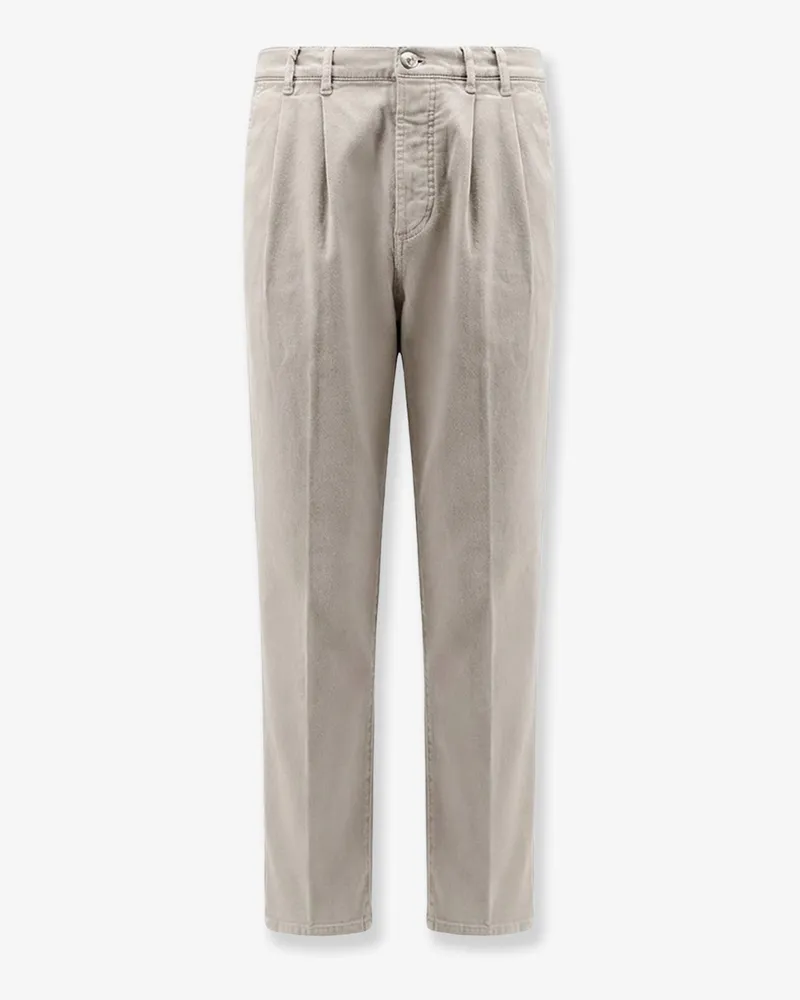 Brunello Cucinelli Stretch canvas trousers -  - gender_Man Grey