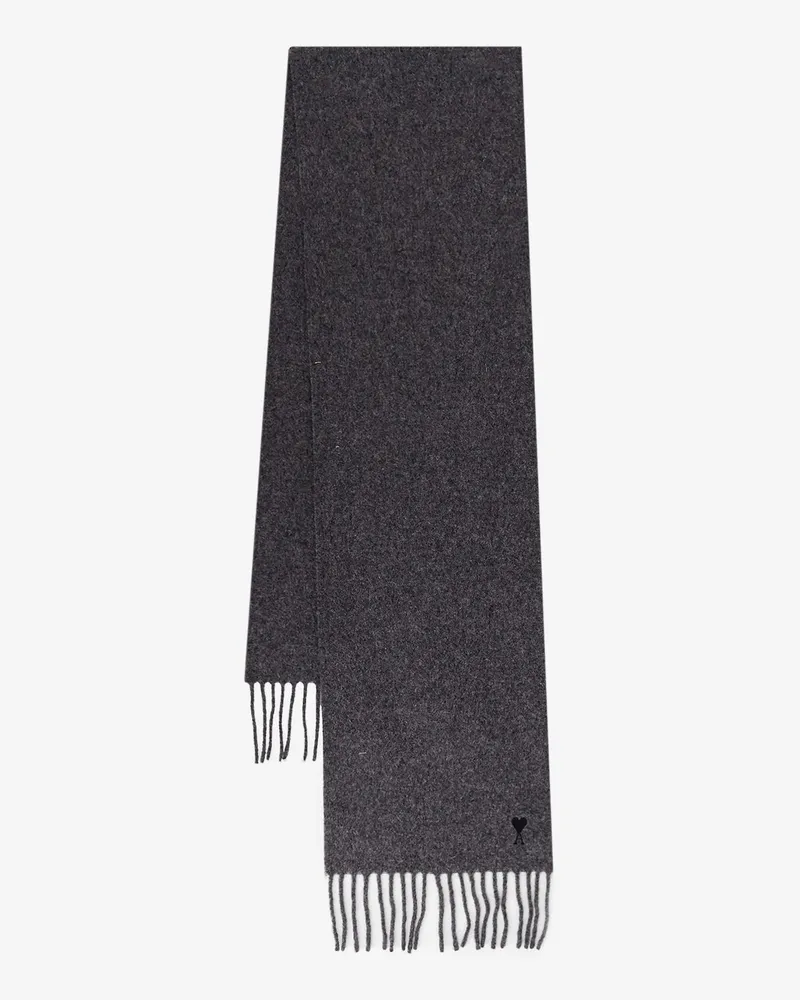 AMI Paris Wool scarf -  - gender_Man Grey
