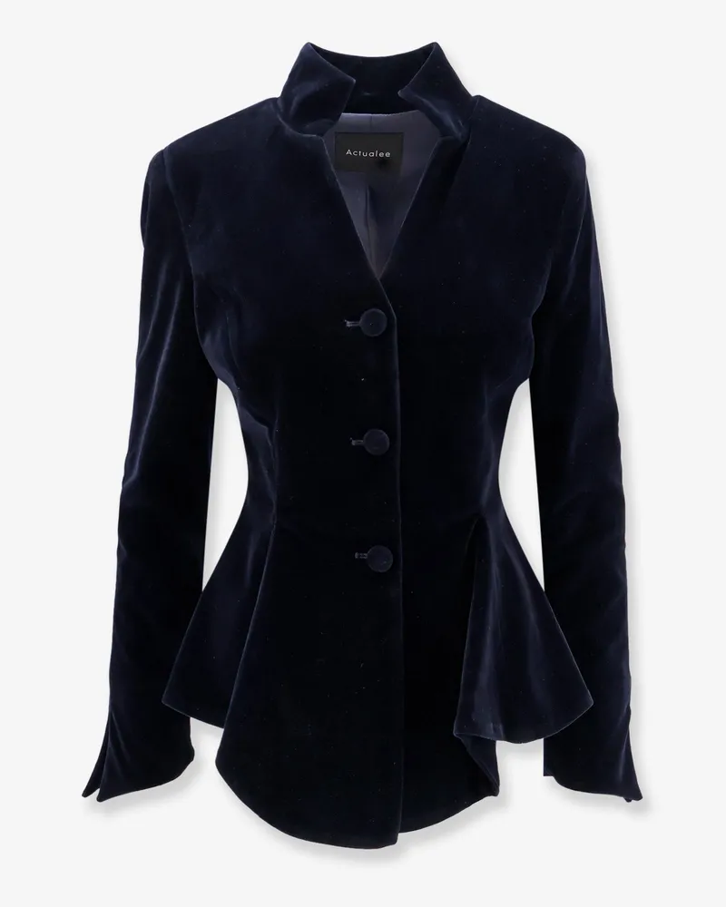 ACTUALEE Velvet blazer -  - gender_Woman Blue