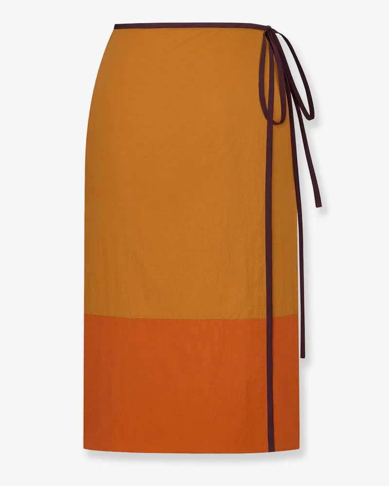 Saint Laurent Nylon pencil skirt -  - gender_Woman Orange