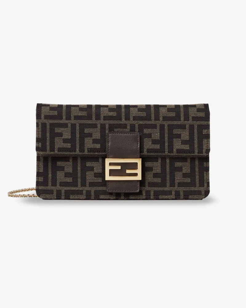 Fendi Wallet on Chain Tube FF Zucca fabric crossbody bag -  - gender_Woman Brown