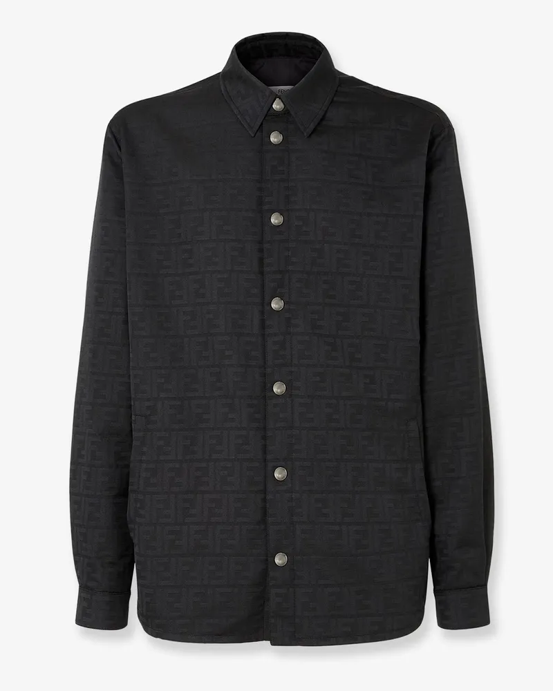 Fendi Black FF Zucca jacquard nylon blouson -  - gender_Man Black