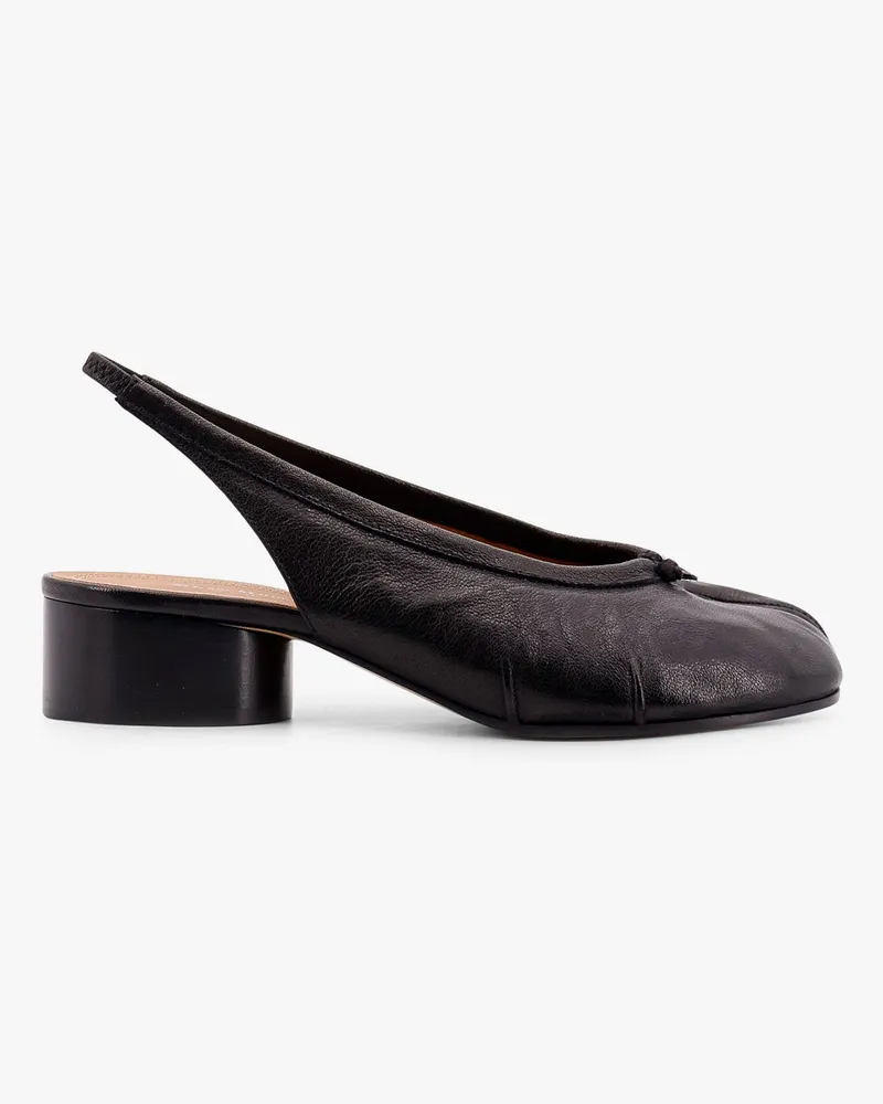 Maison Margiela Tabi leather slingback with iconic toe -  - gender_Woman Black