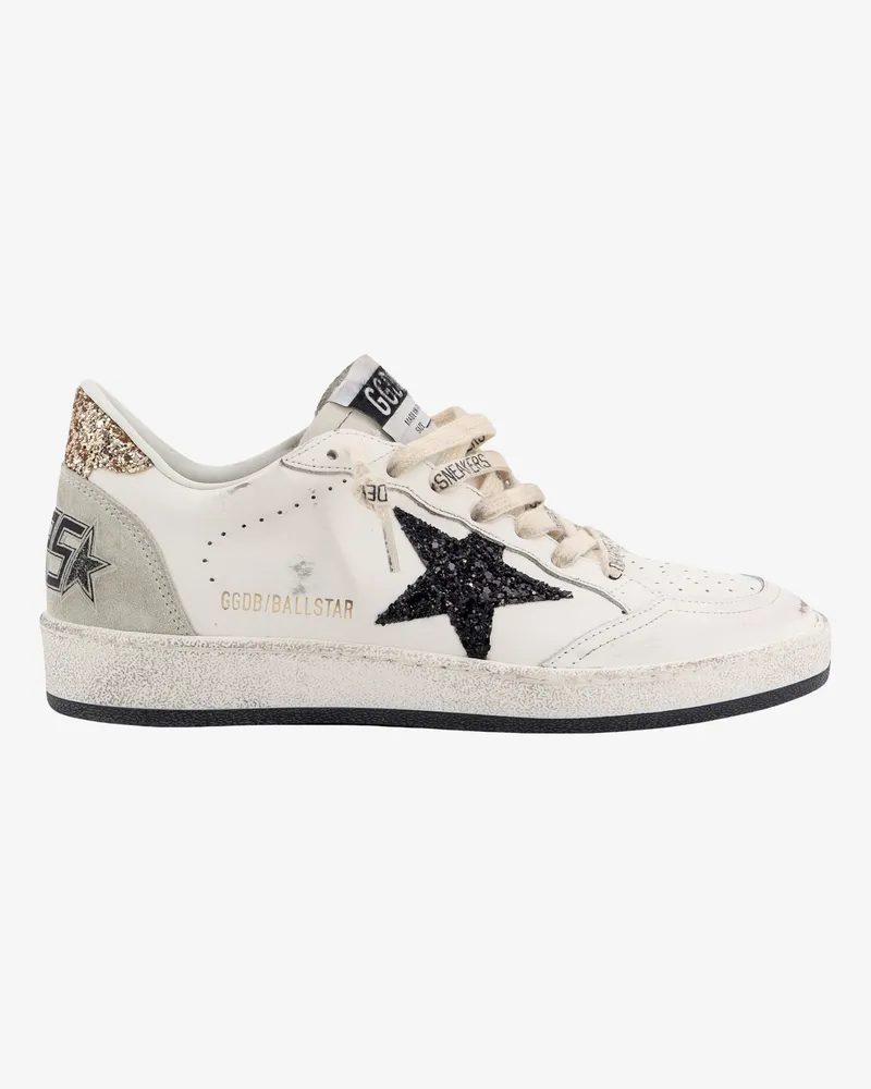 Golden Goose Leather Ball Star with logo on the side -  - gender_Woman White