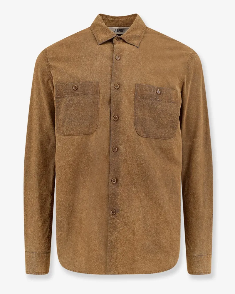 ASPESI Suede shirt -  - gender_Man Beige