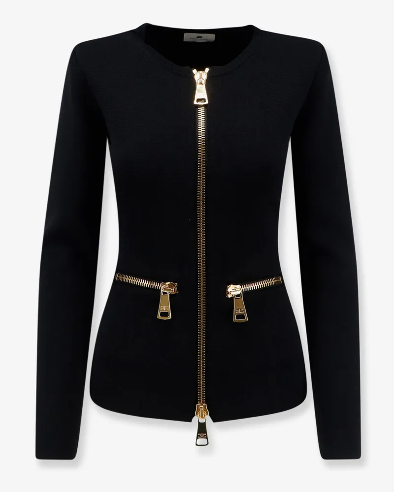 Elisabetta Franchi Knitted blazer with zip -  - gender_Woman Black