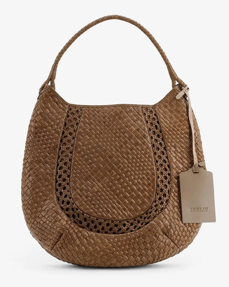 IBELIV Lamia vegetable leather shoulder bag with woven pattern -  - gender_Woman Grey