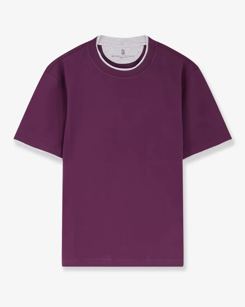 Brunello Cucinelli Cotton t-shirt -  - gender_Man Purple