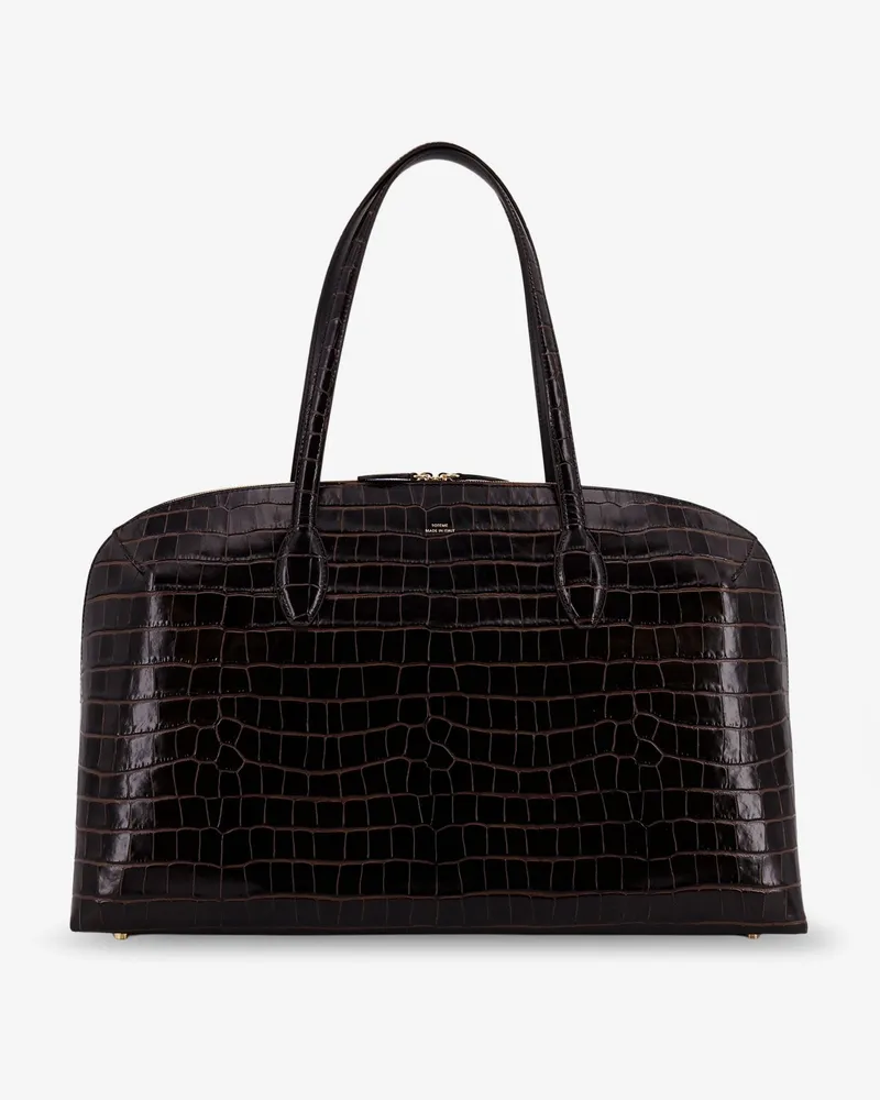 Totême Croco embossed day leather handbag -  - gender_Woman Purple