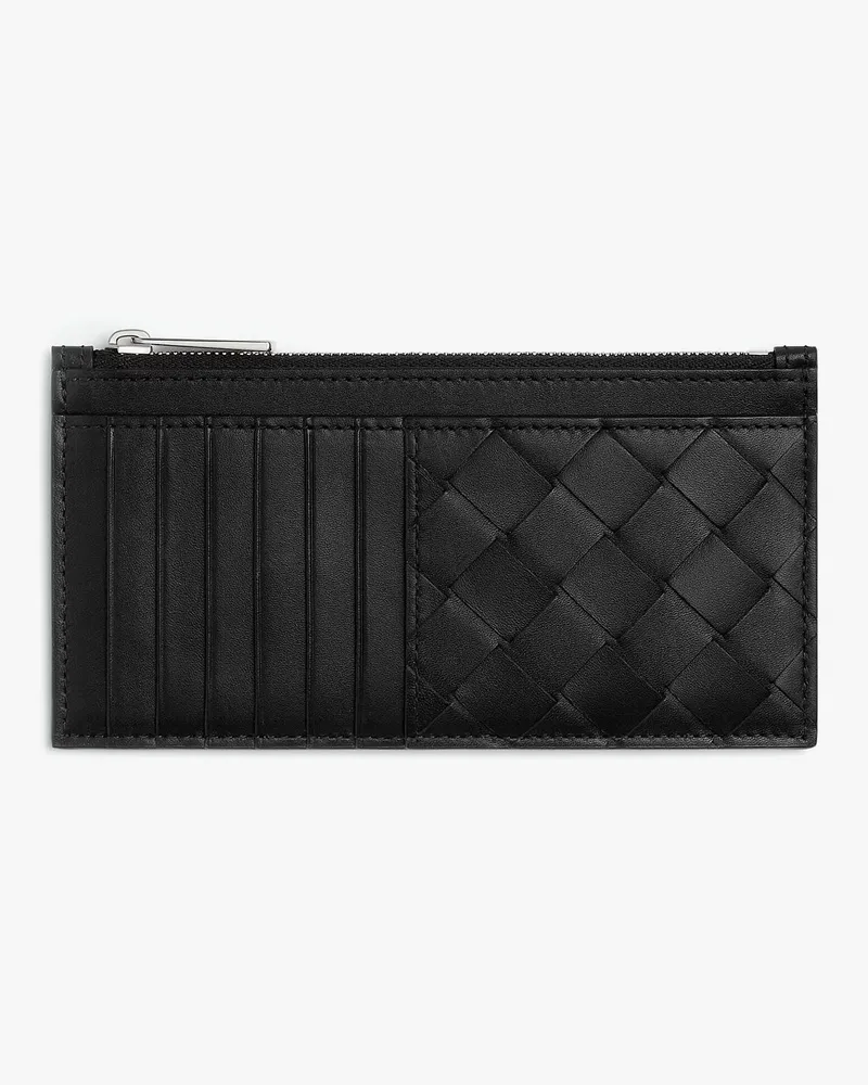 Bottega Veneta Leather wallet with intrecciato motif -  - gender_Man Black