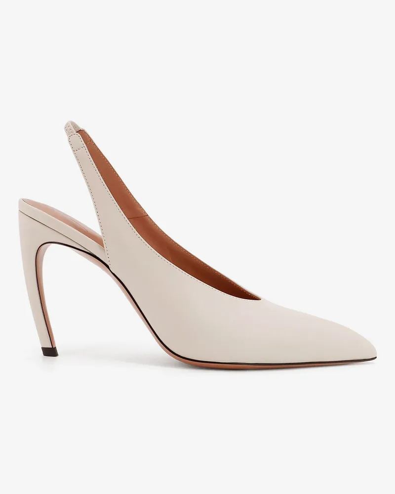 ATTICO Viper leather slingback pumps -  - gender_Woman White