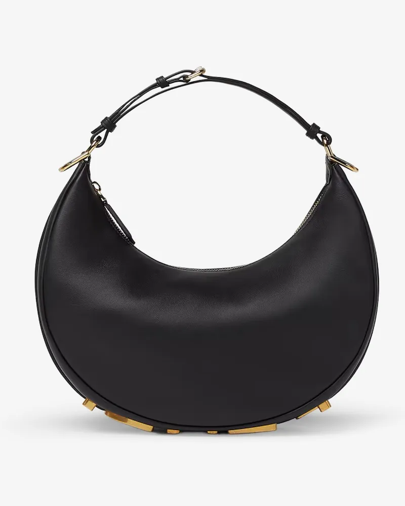 Fendi graphy Small leather hobo bag - FENDI - gender_Woman Black