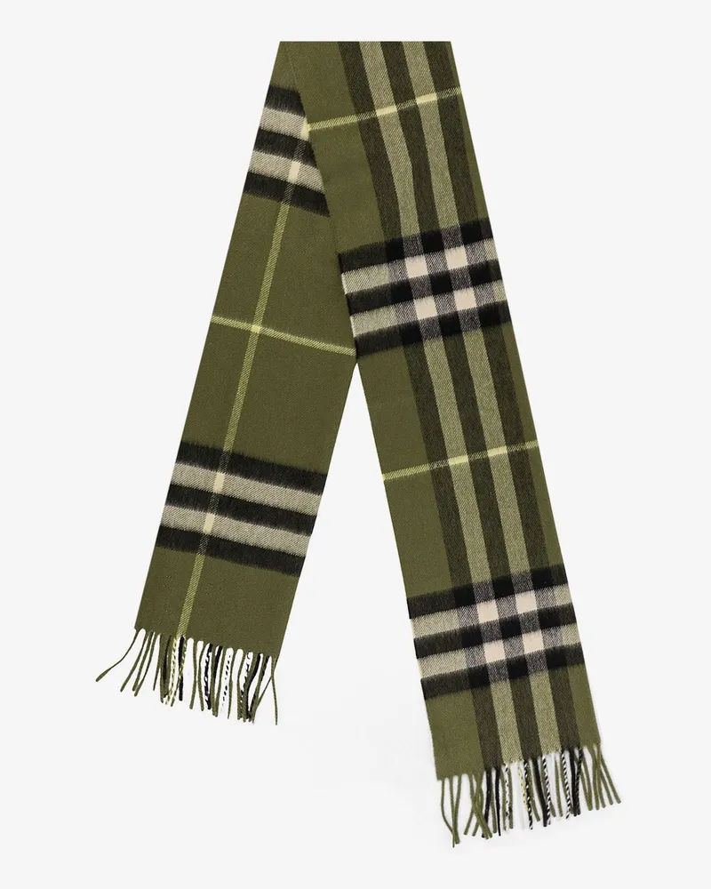 Burberry Giant Check cashmere scarf -  - gender_Man Green