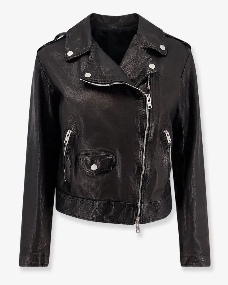 DFOUR Natural Washed Leather Jacket -  - gender_Woman Black
