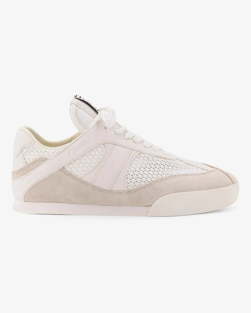 Chloé Chloé Kick low-top leather sneakers with mesh inserts -  - gender_Woman White