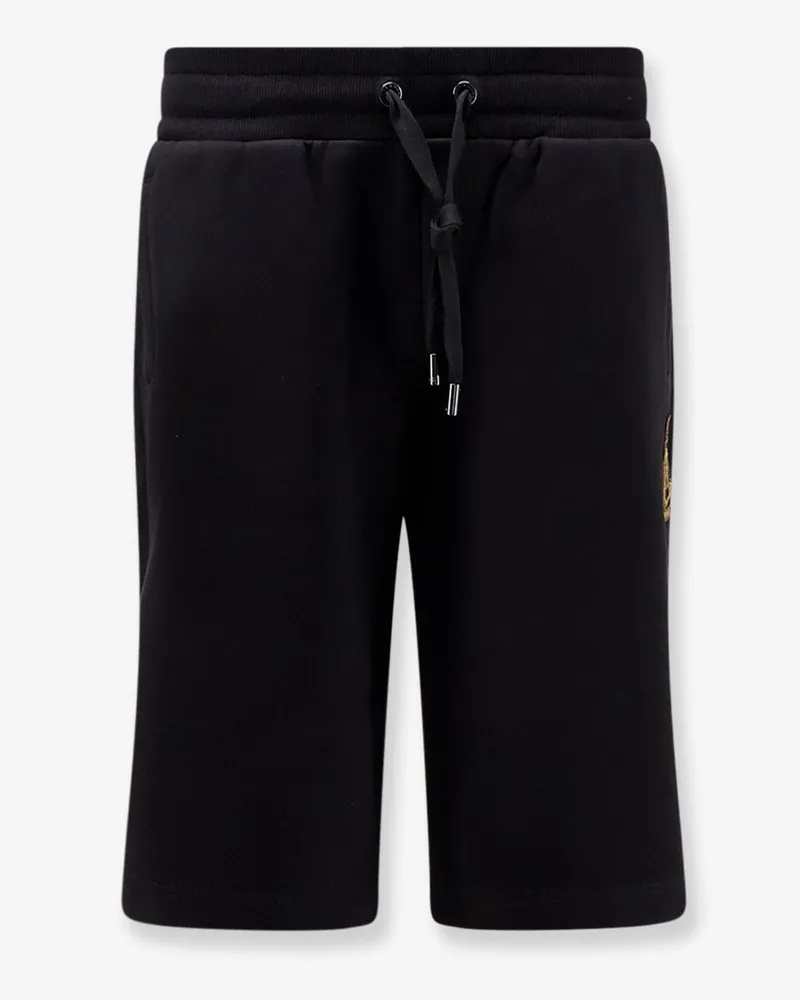 Dolce & Gabbana Cotton Bermuda shorts with heraldic logo patch -  - gender_Man Black