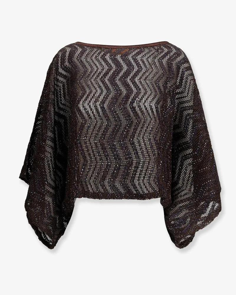 Missoni Viscose top with chevron pattern -  - gender_Woman Brown