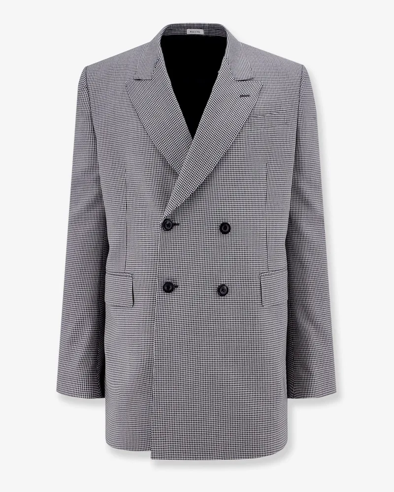 Alexander McQueen Wool blazer with pied-de-poule motif -  - gender_Man Black