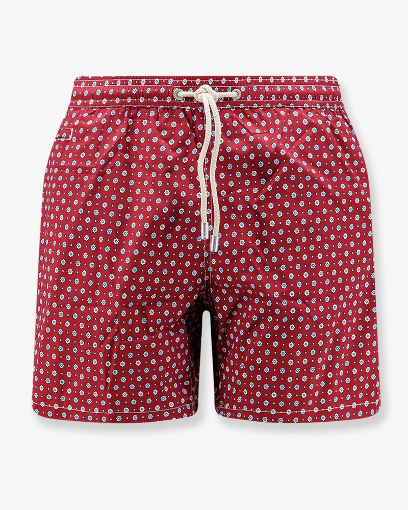 MC2 Saint Barth Nylon swim shorts with all-over micro pattern -  - gender_Man Red